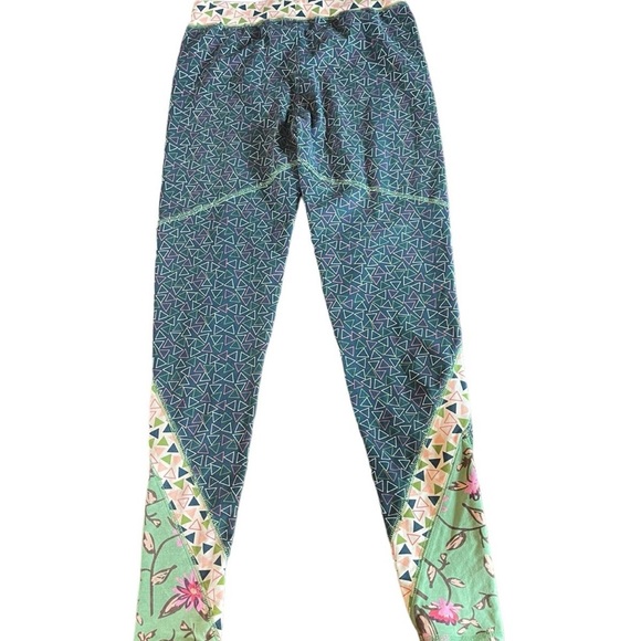 Girl’s Matilda Jane 435  Sz 16 Leggings Blue Green White Peach Pink Floral - Picture 5 of 6
